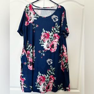 Floral print, Lightweight knit easy go dress